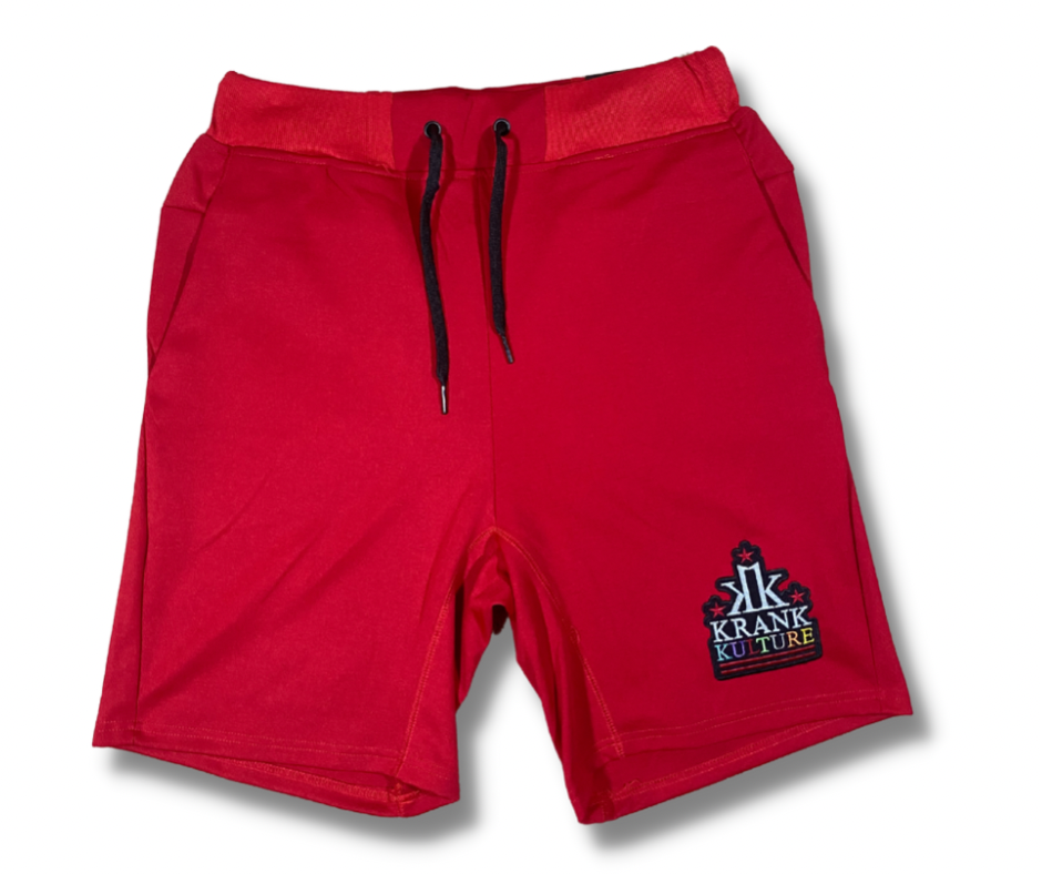Krank Kulture "Barz and Starz" Red Shorts - Men