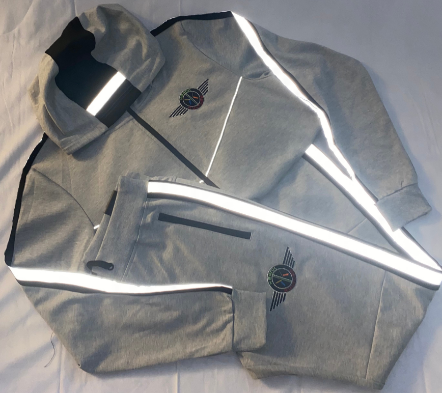 Krank Kulture "Eagle Fly" Logo Tech-Suit - (Grey)-Men