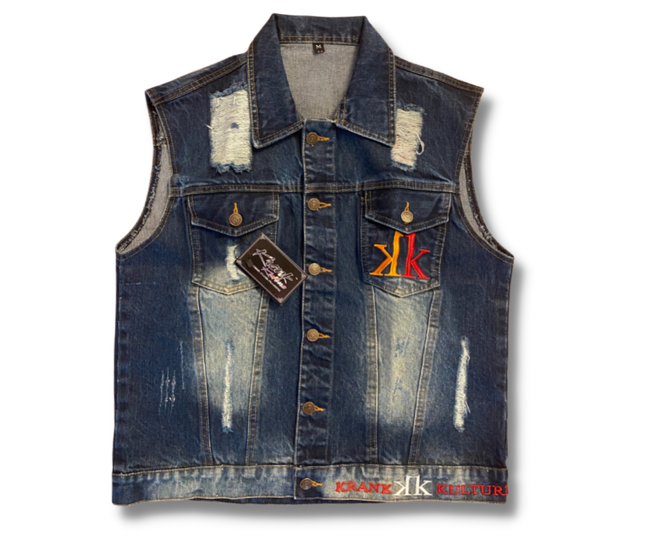 Krank Kulture “Bars & Stars” Jean Vest