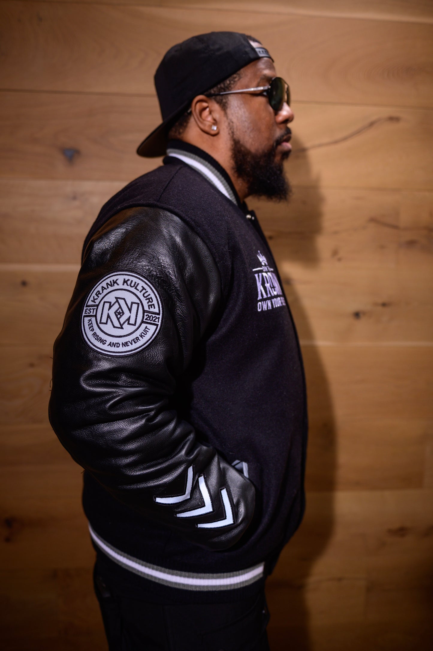 Krank Kulture Navigator Varsity Jacket – Don the Krown Edition