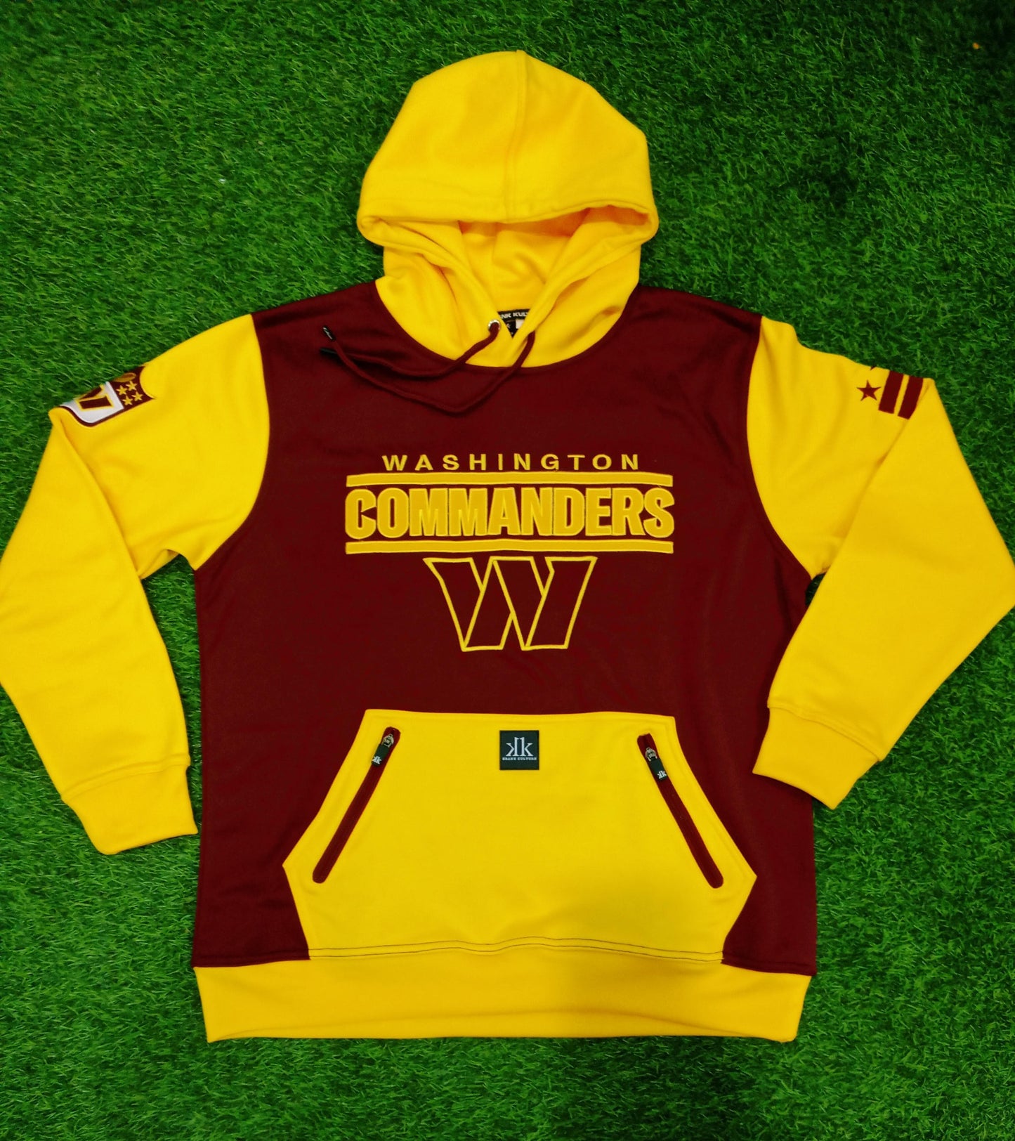 Washington Commanders Color Block Tech Hoodie – Burgundy/Gold