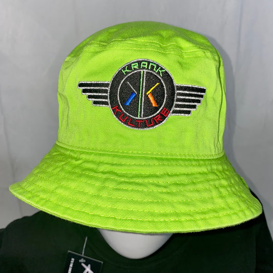 Krank Kulture Eagle Fly Bucket Hat - (Neon Green)