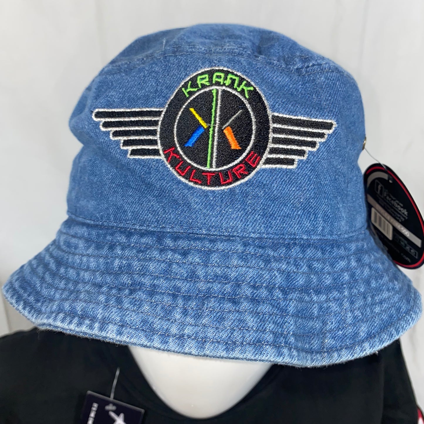 Krank Kulture Eagle Fly Bucket Hat - (Denim Blue)