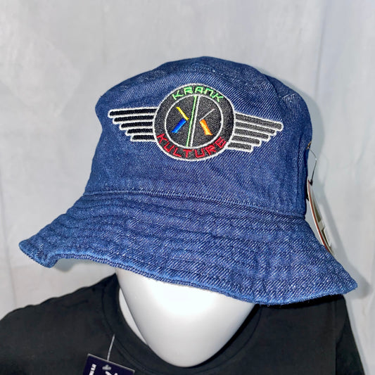 Krank Kulture Eagle Fly Bucket Hat - (Denim Light Blue)