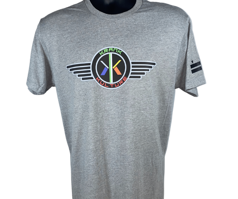 Krank Kulture Eagle Fly T-Shirt - Dark Heather Grey