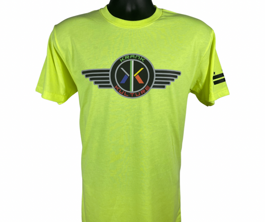 Krank Kulture Eagle Fly T-Shirt - Neon Yellow