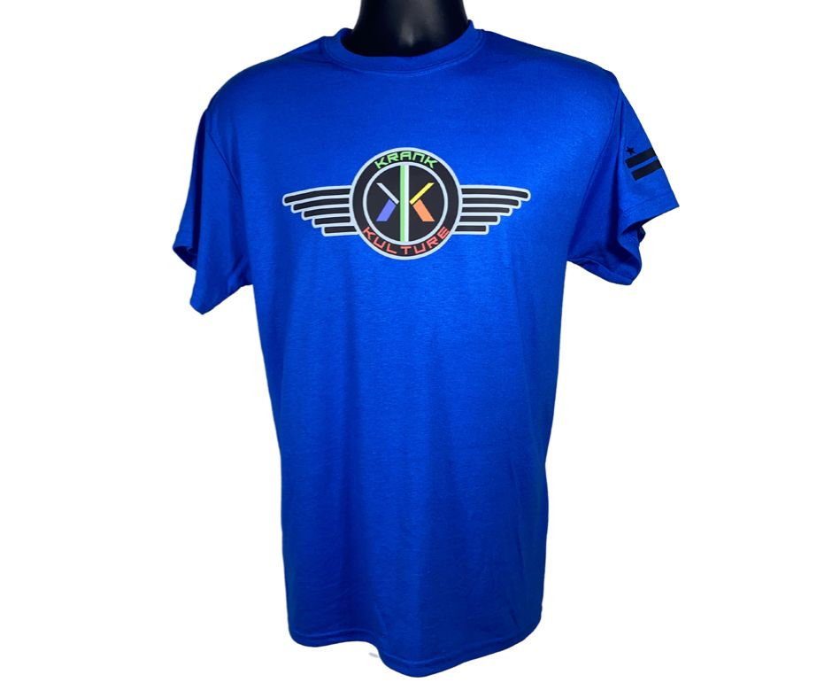 Krank Kulture Eagle Fly T-Shirt - Royal Blue
